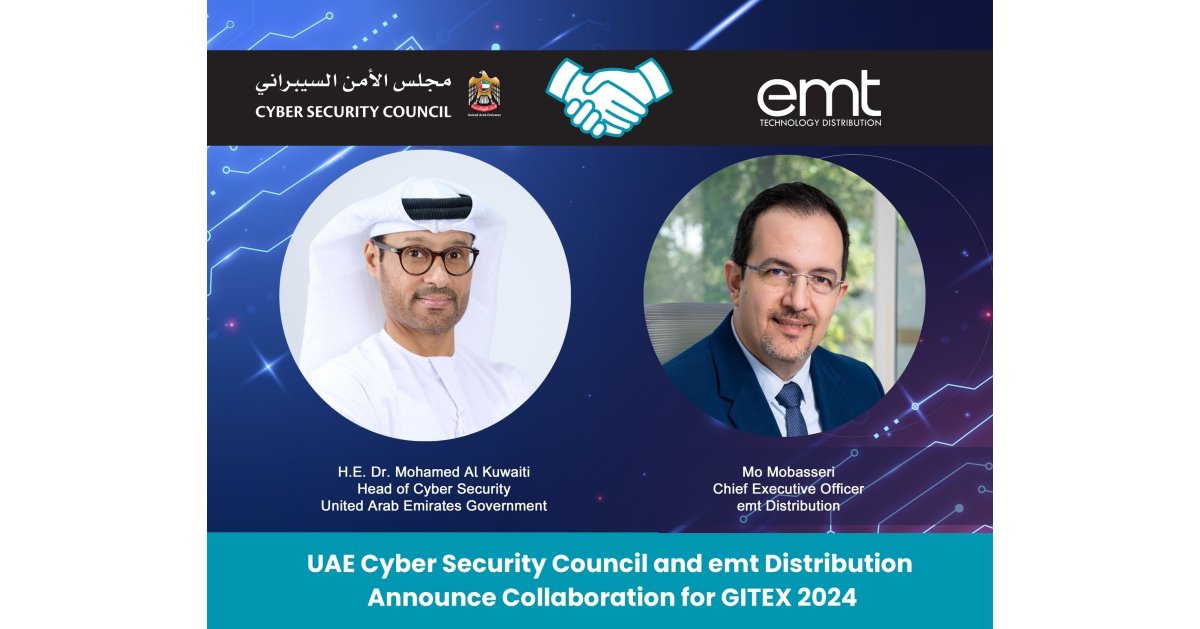 emt Distribution, UAE Cyber Security Council, and Dubai World Alternate Centre to Unveil Cyber Acquire away Room at GITEX 2024